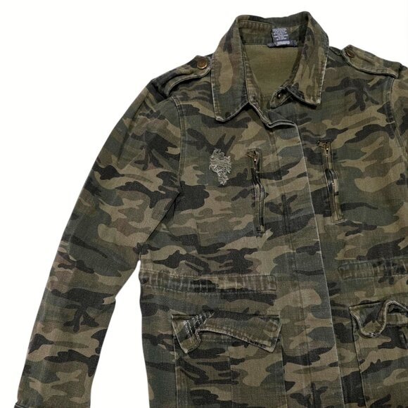 One-Of-A-Kind Boba Fett Custom Sans Souchi Camouflage Denim Jacket Sz S - Picture 7 of 14